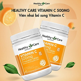 Viên nhai tăng cường đề kháng, hỗ trợ sức khỏe và làm đẹp da Healthy Care Vitamin C 500 viên
