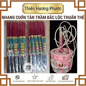 Mua Nhang trầm Bắc cuốn tàn Lộc Thuấn 40cm gói 10 thẻ 240 cây mùi thơm êm dịu ít khói