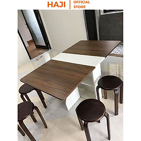 Mua Bàn ăn Gỗ ( 75*80*142) thông minh hiện đại gấp gọn có bánh xe phòng khách- BATM5