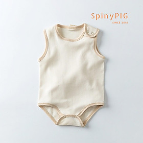 Quần áo sơ sinh 0-2 tuổi 100% cotton hữu cơ tự nhiên không chất tẩy nhuộm an toàn cho bé kiểu dáng đơn giản