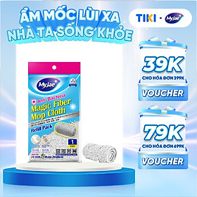 Mua Bông Lau Thay Thế MyJae Đài Loan Sợi Fiber Cho Cây Lau Nhà Tự Vắt Kháng Khuẩn Và Cây Lau Nhà Phun Sương 33.5cm x 10.5cm