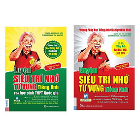 Combo 2 cuốn sách luyện siêu trí nhớ từ vựng tiếng anh luyên thi thpt và luyện thi Toiec tặng cuốn rèn luyện kĩ năng học sinh