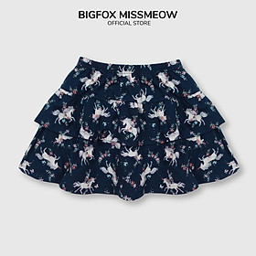 Chân váy cho bé gái Bigfox Miss Meow size đại, chân váy 2 lớp cotton dày dặn size trẻ em 3,4,5..,10,11 tuổi