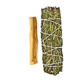 Mua Combo 1 bó hương thảo và 1 thanh palo santo - gỗ trắc xanh5-6gr (Combo07)