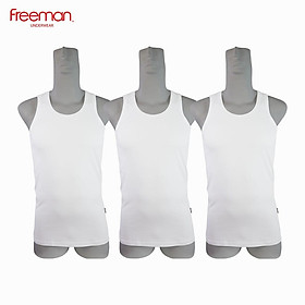 Combo 3 Áo thun nam ba lỗ cotton thông thoáng FREEMAN ASF208