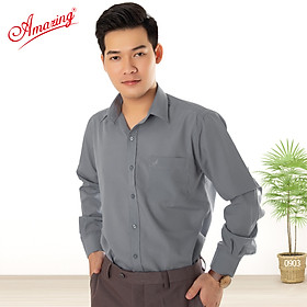 Hình ảnh Áo sơ mi nam màu trơn KT silk, chất vải mềm mượt, form regular, stlye văn phòng, tay dài, đuôi tôm, size tới 100kg