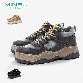 Giày Sneaker Nam Chunky Tăng Chiều Cao MINSU M3803 Giày Thể Thao Nam Độn Đế Flatform Hàn Quốc Cực Ngầu Khi Đi Học, Chơi, Du Lịch