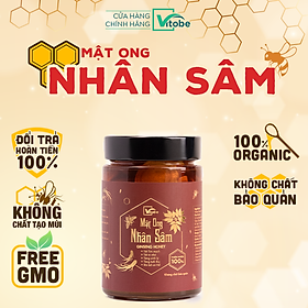 Mật Ong Ngâm Nhân Sâm Vitobe( Sâm tươi xắt lát ) (560gr) - Hữu cơ 100% (Mua 1 Tặng 1)