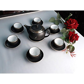 Mua Bộ trà gốm oải hương bọc đồng