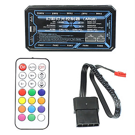 Mua Bộ Hub kết nối nguồn và điểu khiển 10 cổng FAN LED RGB  (1x Remote  1x Cáp nguồn  1x Board) - hàng nhập khẩu