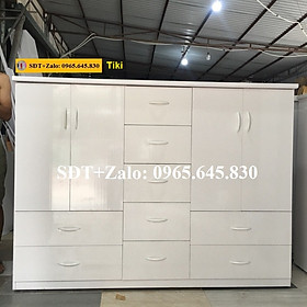 Mua Tủ Nhựa Đài Loan Cao 1m25 Ngang 1m6 Màu Trắng 701