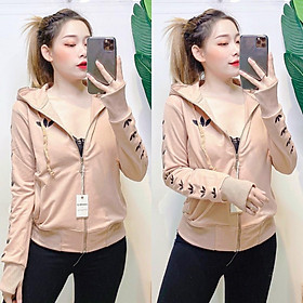 Áo khoác nỉ thun coton da cá chống nắng cao cấp nhiều màu MS043 Freesize 40- 56kg