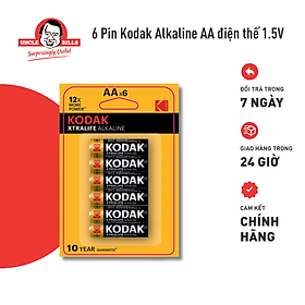 Mua Bộ 6 Pin Kodak Alkaline AA điện thế 1.5V Uncle Bills IB0216