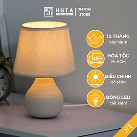 Mua Đèn Ngủ Để Bàn HUTA S1 Gốm Sứ Cao Cấp Dễ Thương  Decor Trang Trí Phòng Ngủ  Đọc Sách Đầu Giường  Điều Chỉnh Độ Sáng  Đèn Vàng Bóng Led Tiết Kiệm Điện
