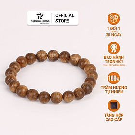 Vòng tay Trầm Hương tự nhiên Tròn Đơn – Thành công, giàu sang, thuận lợi – Trầm Tốc Lào – Thiên Mộc Hương
