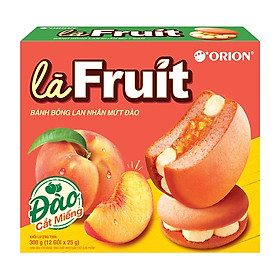 Bánh Bông Lan Nhân Mứt Đào - làFruit - 12 gói x 25g