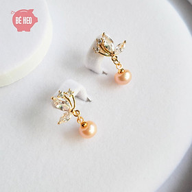Bông tai ngọc trai nuôi nước ngọt hình bướm xinh xắn - Tặng quà 0đ - Trang sức Bé Heo BHBT463