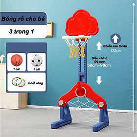 Bộ đồ chơi thể thao 3in1 cho bé: bóng đá, ném vòng, bóng rổ - Home and Garden