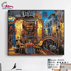 Mua Tranh sơn dầu số hoá tự tô màu Gam PC4255 căng sẵn khung