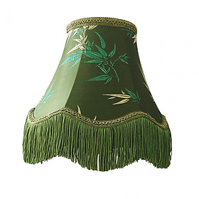 Table Lamp Shade Cover Lampshade Light Shade European Practical Decorative Green with Tassel Bedside Light Cover Replacements
