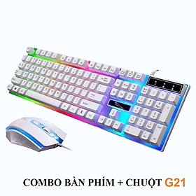 Mua Combo bàn phím + chuột có dây giả cơ chuyên gaming ( Bamba G21 - có LED)