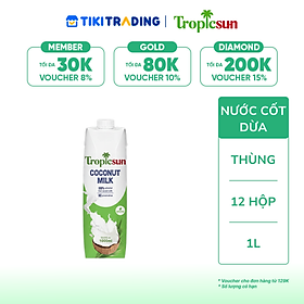 Thùng 12 hộp Nước cốt dừa Tropicsun x 1L
