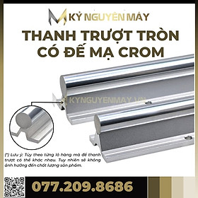 Thanh Trượt Tròn Có Đế Trục 35, 40, 50, Thanh Ray Trượt Có Đế SBR35, SBR40, SBR50, Ray Trượt Dài 1000mm