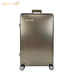 Vali tay kéo cao cấp chất liệu hợp kim nhôm nguyên khối MS1318 Macsim màu ti-gold cỡ 20inches