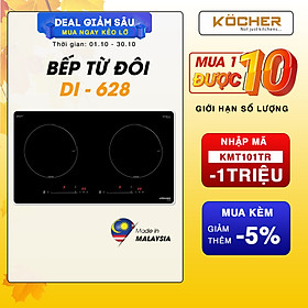 Mua Bếp Điện Từ Đôi Kocher DI-628 Công Nghệ Inverter  tiết kiệm điện  Nhiều tính năng - Hàng chính hãng
