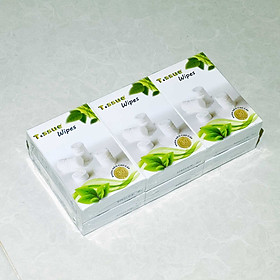 Khăn nén cao cấp T.ssue Wipes (6 hộp/lốc)