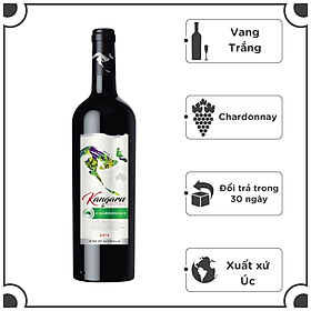 Rượu Vang Trắng Australia Kangaru Chardonnay 750ml 13% - 15% Không Hộp