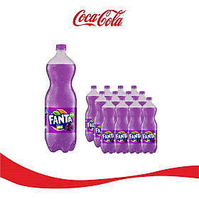 Lốc 6 Chai Nước Giải Khát Có Gas Fanta Nho 1.5L x 6