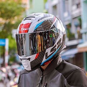 Mũ Bảo Hiểm Fullface LS2 FF800 STORM  2 Kính - RACER BLUE RED - XXL