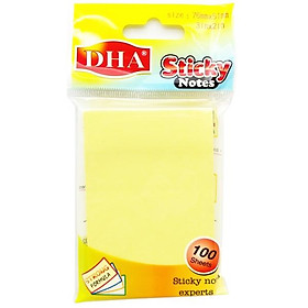 Giấy Note 76 x 50 mm - DHA DH-9802 - Màu Vàng (100 Tờ)