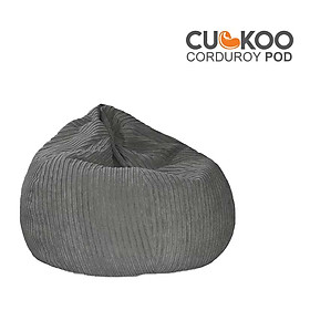 Mua Ghế lười CUCKOO Pod (đã làm đầy hạt xốp) vải nhung gân xám đen