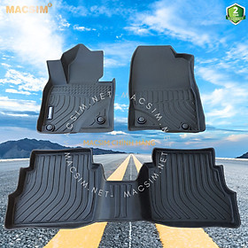 Thảm lót sàn xe ô tô Mazda CX5 2017-2022+ Nhãn hiệu Macsim chất liệu nhựa TPE cao cấp màu đen