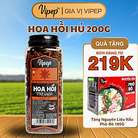 Hoa Hồi Nguyên Cánh Tự Nhiên Vipep Hũ Nhựa 200g