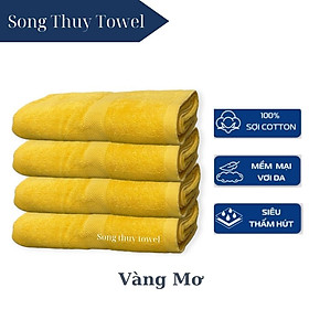 Khăn mặt 30*50cm ,  100% cotton, thấm hút tốt , không phai màu , không xù lông