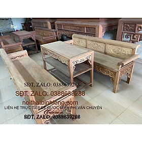 Mua bộ bàn ghế phòng khách trường kỷ gỗ gụ