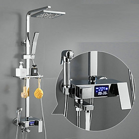 Mua Bộ sen cây tắm đứng  bộ sen vòi tắm đứng Công nghệ ITALIA INOX 304 hiển thị LED TCARE - Hàng Chính Hãng