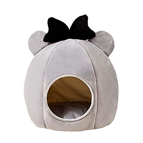 Cute Cat Bed for Indoor Cats, Soft Plush Dog Kennel Warm Nest for Cats Puppy