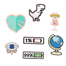 Bộ 7 Miếng Thêu Ủi Hình Họa Tiết Siêu Dễ Thương MS66268