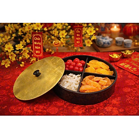 Hộp Mứt Sơn Mài Cao Cấp đựng hạt, mứt, bánh kẹo ngày Tết, trang trí, làm quà tặng ý nghĩa