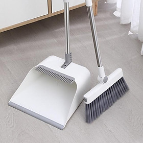 Mua Chổi nhựa quét nhà thông minh cán inox xoay 180 độ 2in1 kèm hót rác cán dài gấp gọn tiện dụng