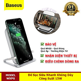 Mua Đế Sạc Nhanh Không Dây Có Giá Đỡ Công Suất 15W  Sạc Đứng  Nằm Ngang Hoặc Nằm Dành Cho Điện Thoại - Hàng Chính Hãng Baseus