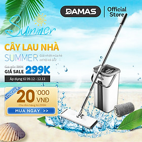 Mua Bộ Cây Lau Nhà Tự Vắt Thông Minh   Chổi Lau Nhà Xoay 360 Độ   Dễ Dàng Len Lỏi Làm Sạch Những Góc Khuất  Thùng Chứa Nước Thiết Kế 2 Ngăn Riêng Biệt Tích Hợp Lược Gỡ Rối Giúp Giặt Sạch Và Vắt Khô Bông Lau Nhanh Chóng Mà Không Cần Tiếp Xúc - DAMAS Magic G130