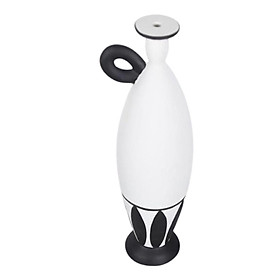 Black and White Vase Resin Flower Vase Nordic for Home Living Room Entrance