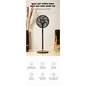 Mua Quạt đứng thông minh  có điều khiển từ xa 7 cánh mức gió tự tăng giảm theo nhiệt độ phòng
