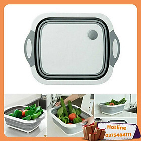 Mua Bộ Chậu Gấp Gọn Kèm Thớt Đa Năng Giao Màu Ngẫu Nhiên - Hàng Loại 1