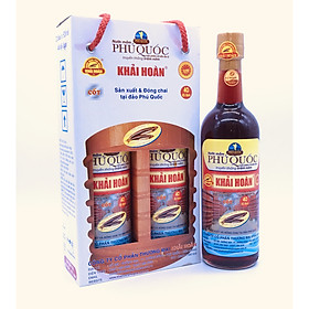 Nước mắm Khải Hoàn Phú Quốc 40 độ đạm 520ml 2 chai